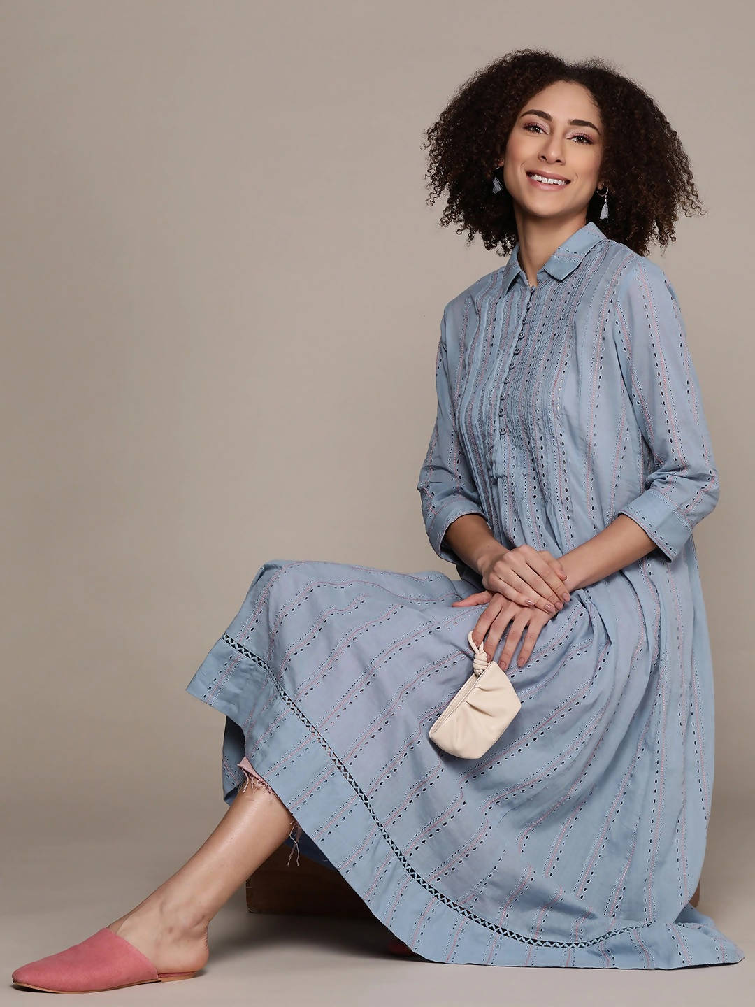 Ritu Kumar Women Blue Kurta - Distacart