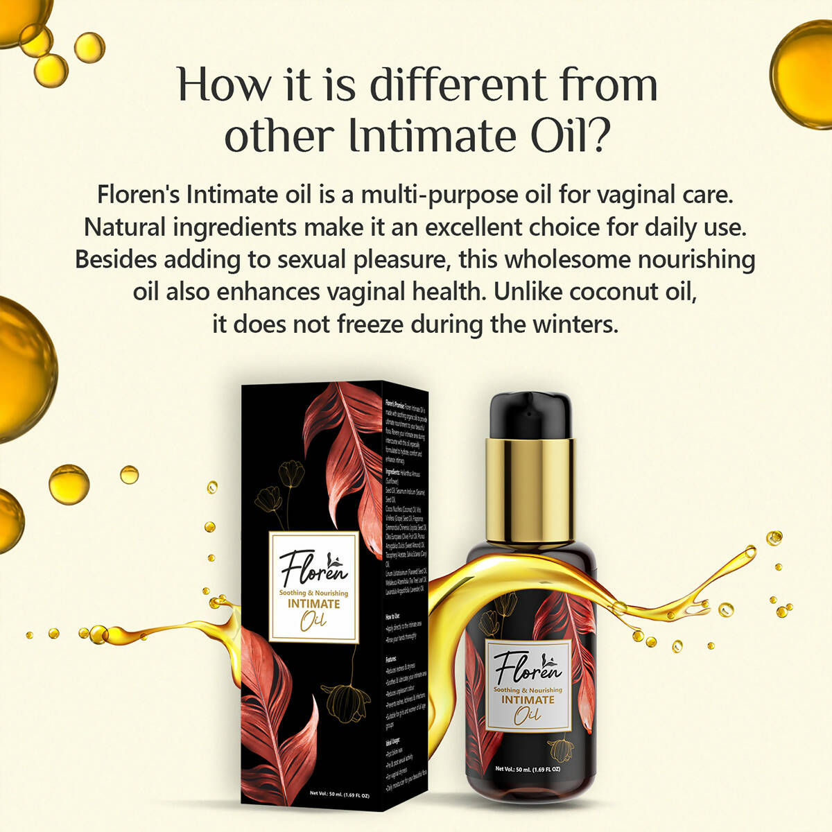 Floren Soothing & Nourishing Intimate Oil for Women - Distacart