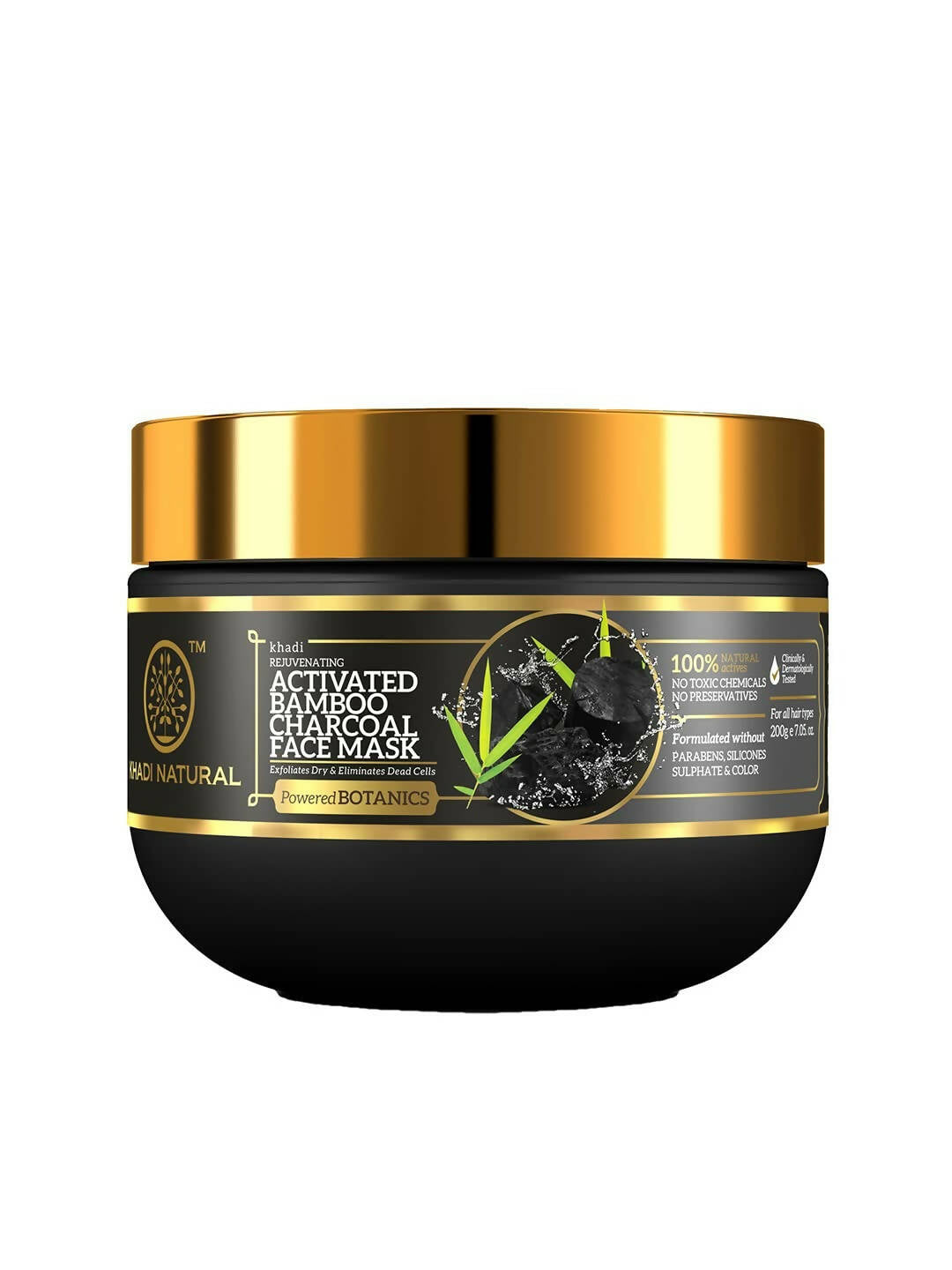 Khadi Natural Activated Bamboo Charcoal Face Mask - Distacart