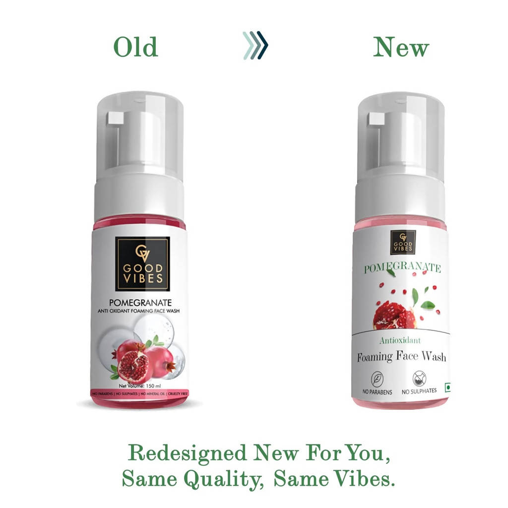 Good Vibes Anti Oxidant Foaming Face Wash - Pomegranate