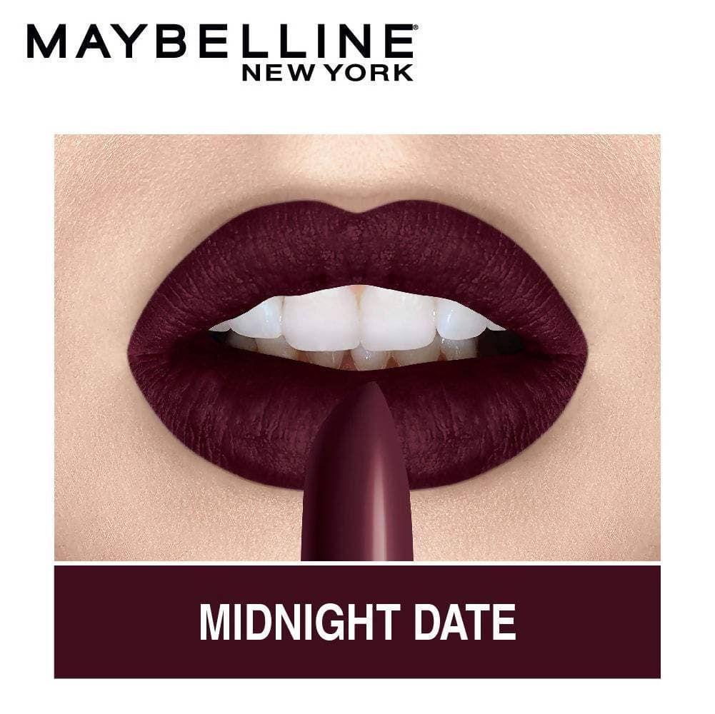 Maybelline New York Color Sensational Creamy Matte Lipstick/903 Midnight Date - Distacart