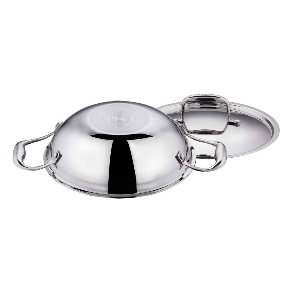 Vinod Platinum Triply Stainless Steel Kadai With Lid - Distacart