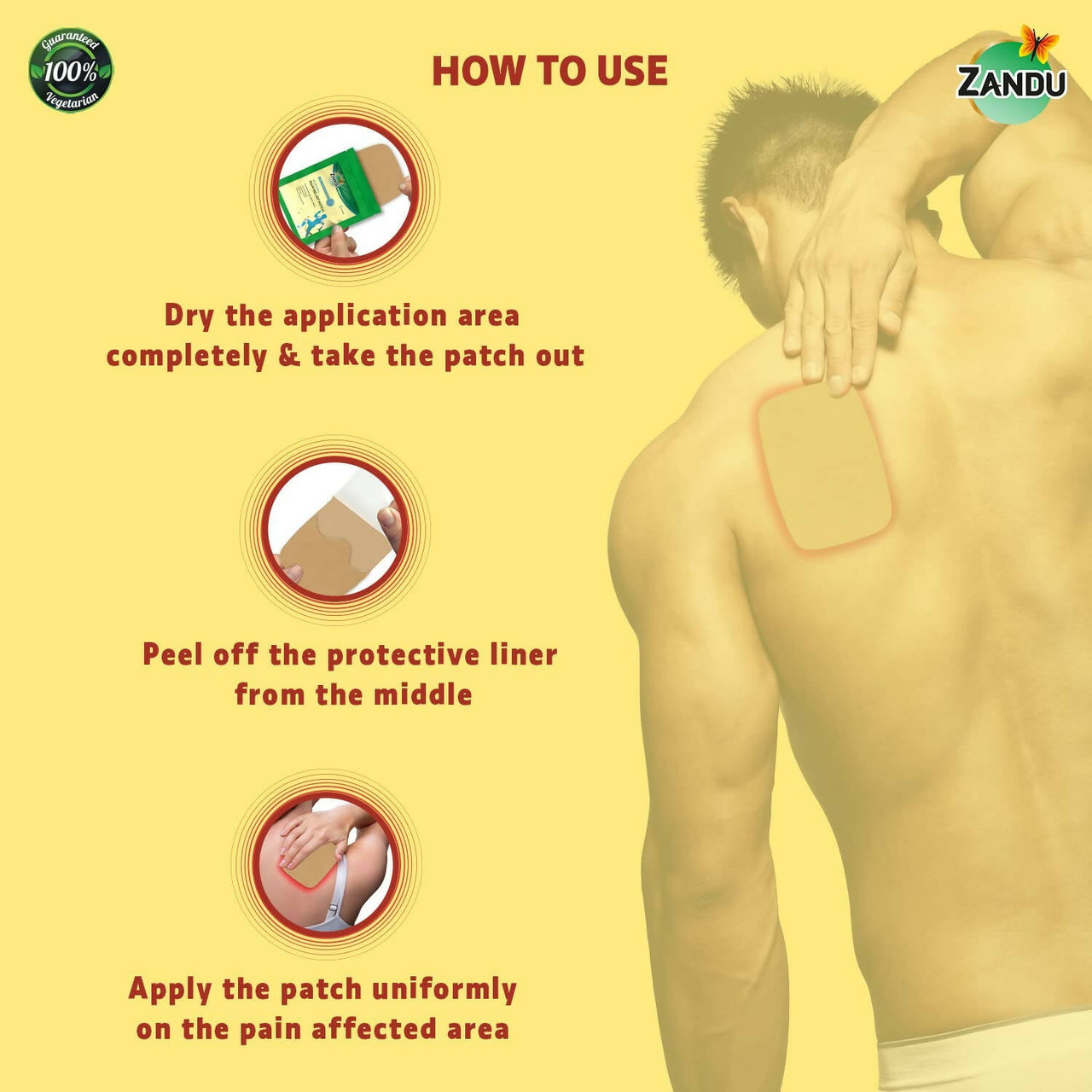 Zandu Ayurvedic Pain Relief Patch - Distacart