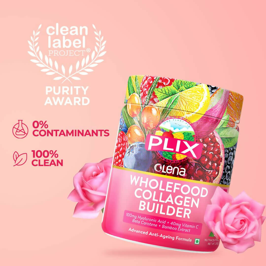 PLIX The Plant Fix Wholefood Collagen Builder Powder for Skin - Rose - Distacart