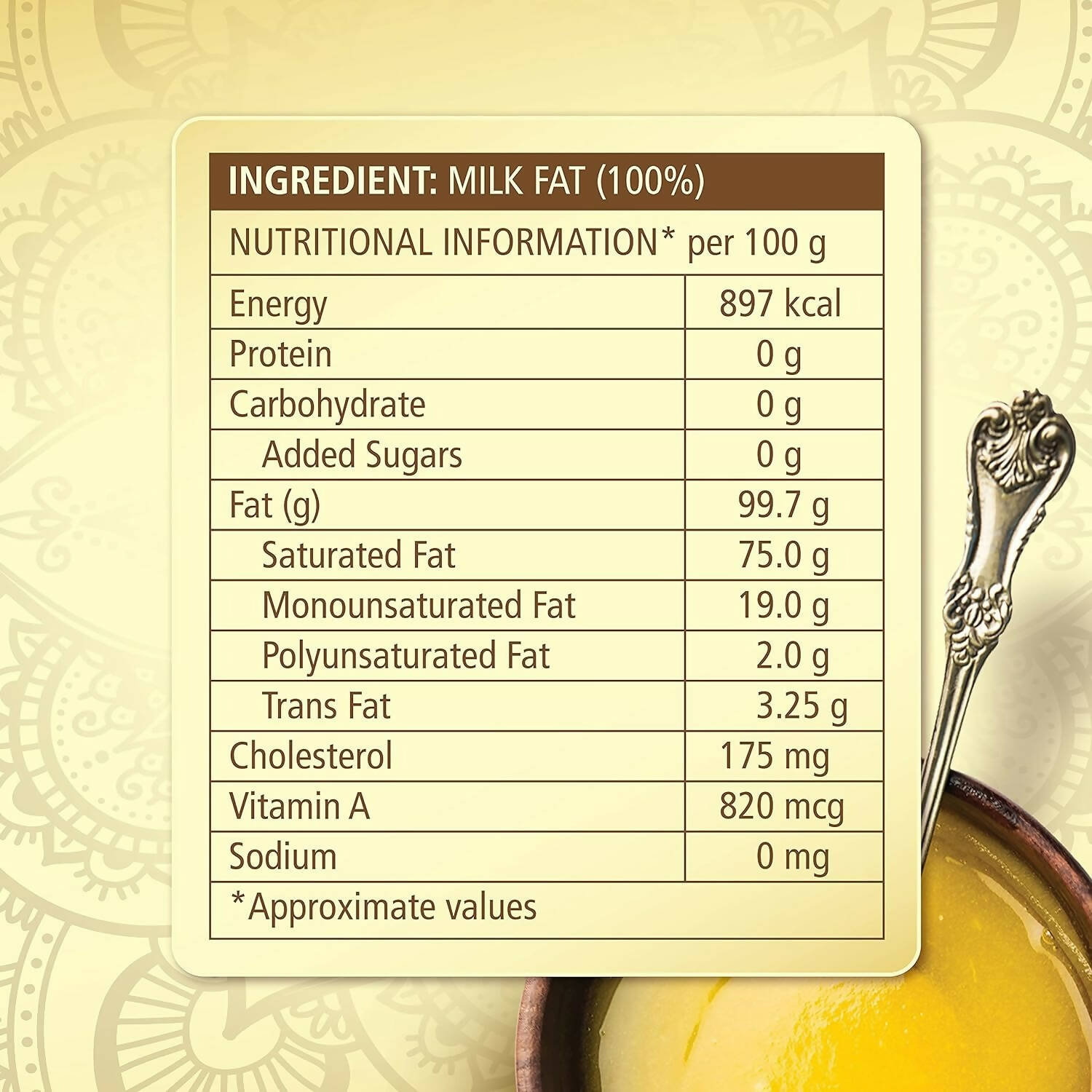 Dabur 100% Pure Daanedaar Cow Ghee - Distacart