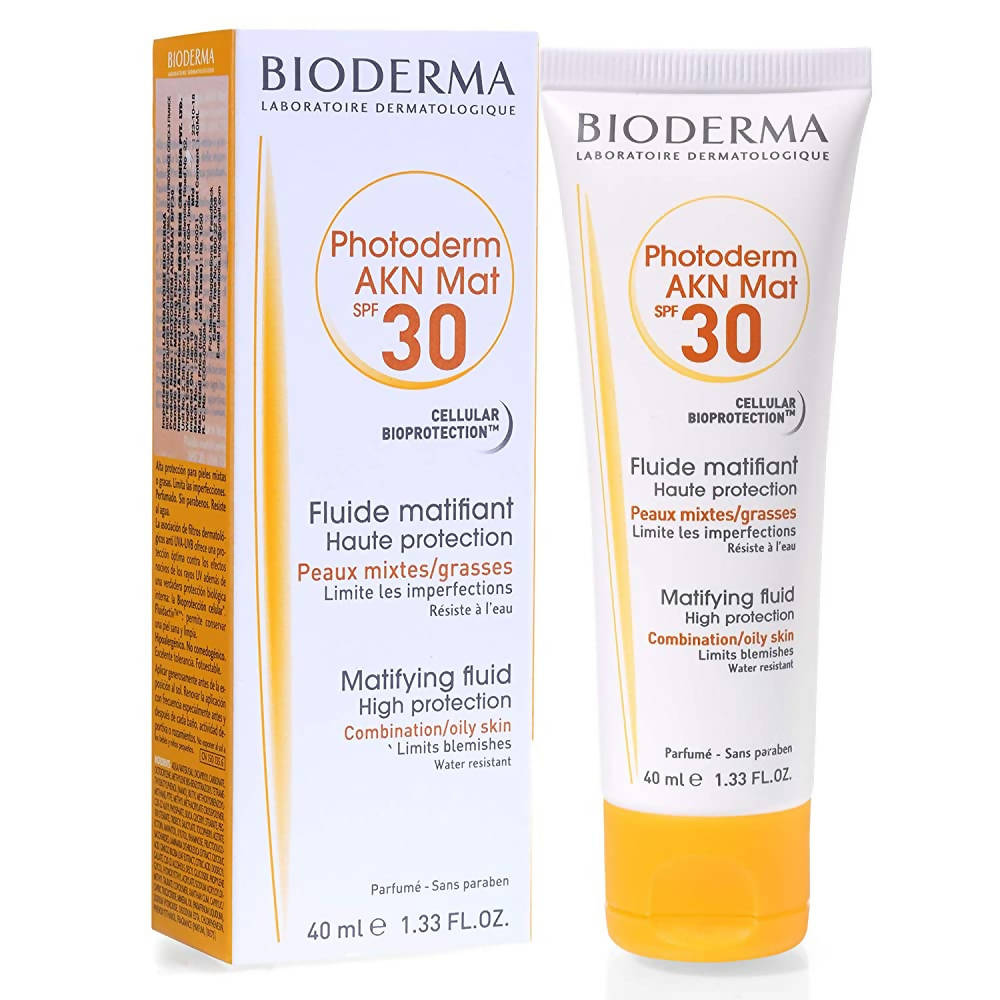 Bioderma Photoderm AKN Mat SPF 30 Matifying Aanti-Blemish Sunscreen - Distacart