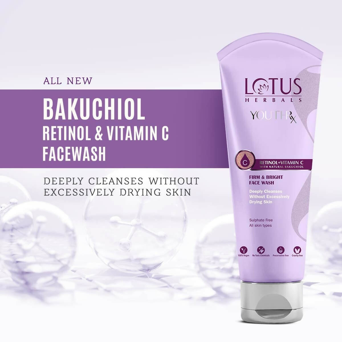Lotus Herbals YouthRx Firm & Bright Facewash - Distacart