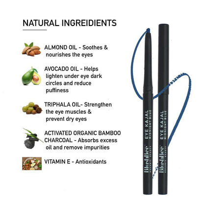 BlushBee Organic Beauty Eye Kajal - Midnight Blue - Distacart