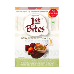 Pristine 1st Bites Baby Cereal Stage-3 Organic Ragi, Strawberry & Apple