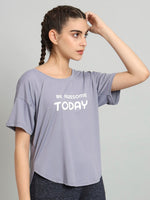 Thumbnail for MKH Typography Printed Relaxed Fit Dri-Fit T-shirt - Distacart