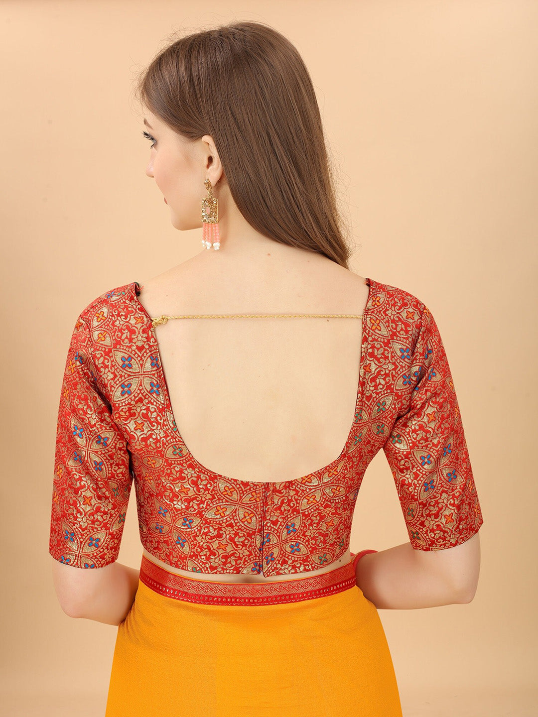 Kalini Yellow & Red Zari Pure Silk Saree - Distacart