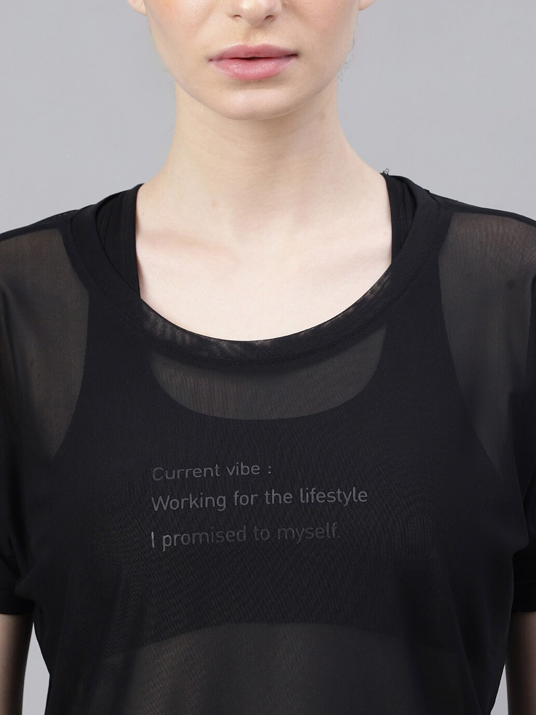 MKH Dri-FIT Typography Printed Drop Shoulder Sleeves T-Shirt - Distacart