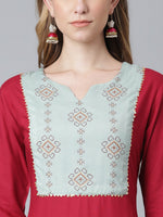 Thumbnail for Khushal K Women Ethnic Motifs Yoke Design Kurta with Sharara - Distacart