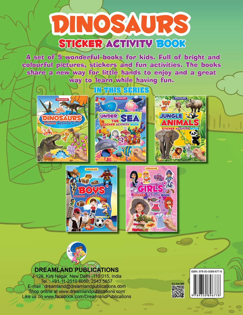 Dreamland Sticker Activity Book - Dinosaurs - Distacart