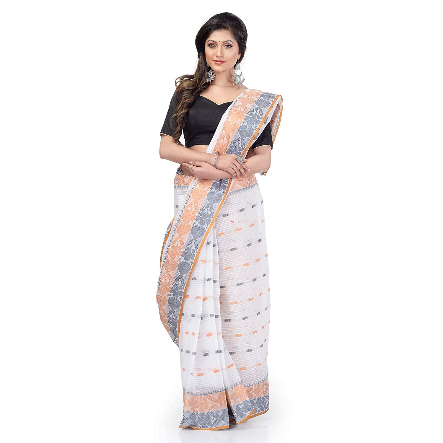 Desh Bidesh Women's Tant Cotton Saree Without Blouse Piece - Distacart