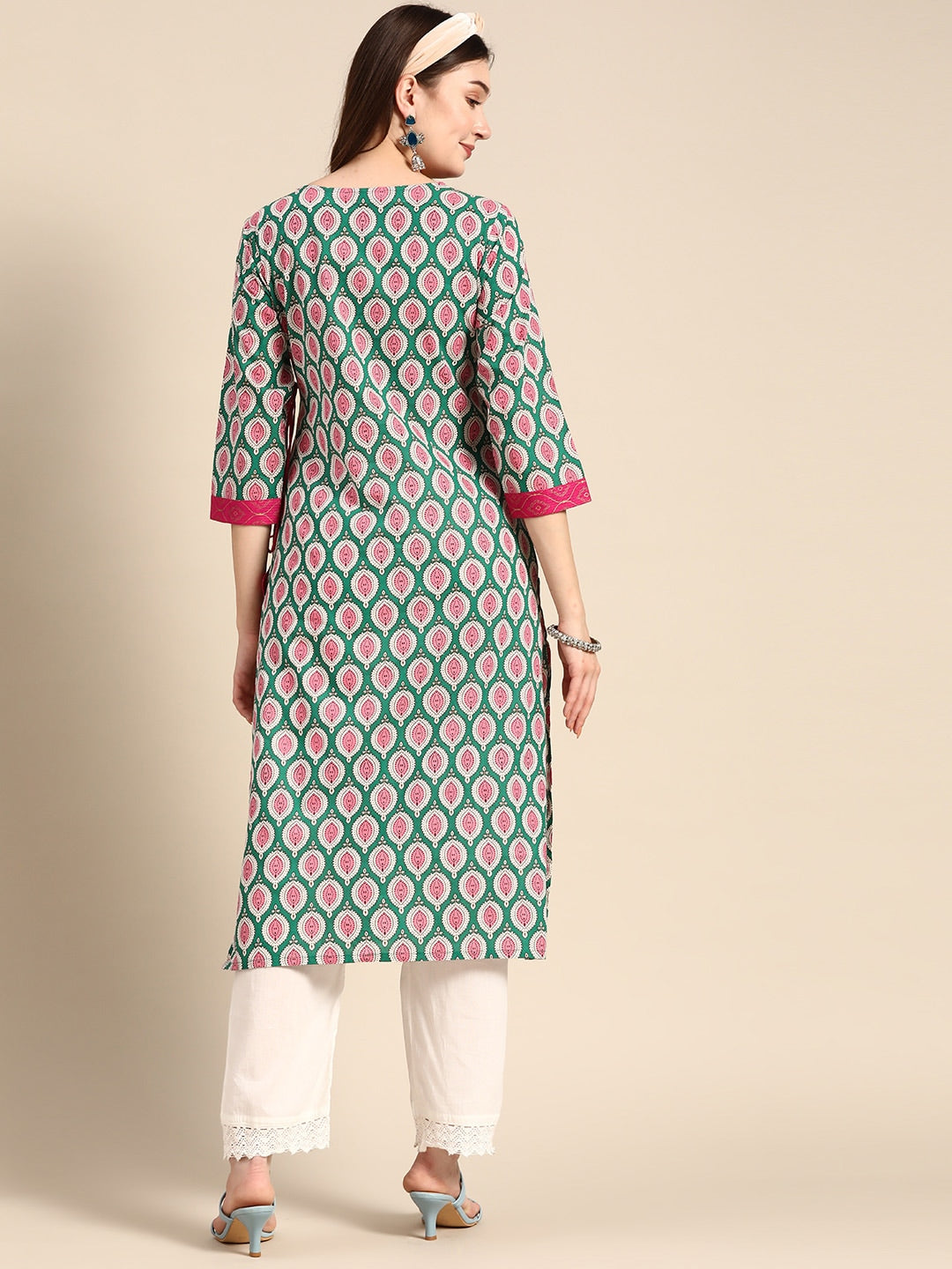 Sangria Women Ethnic Motifs Printed Angrakha Kurta - Distacart