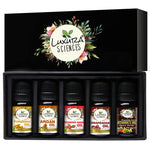 Thumbnail for Luxura Sciences Organic Essential Oils for Skin Brightening & Tightening - Rosehip Oil, Argan Oil, Grape Seed Oil, Turmeric Oil, Vitamin E Oil - Distacart
