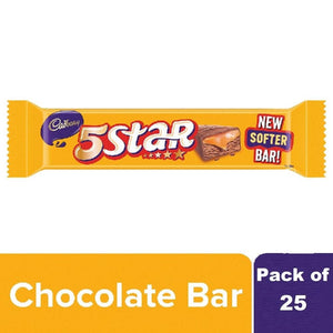 Cadbury 5 Star Chocolate Bar, 40 gm (Pack of 25) - Distacart