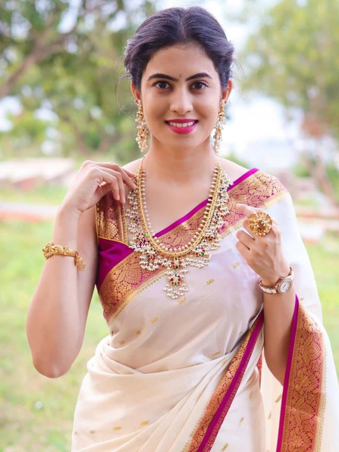 Kalini Woven Design Zari Saree - Distacart