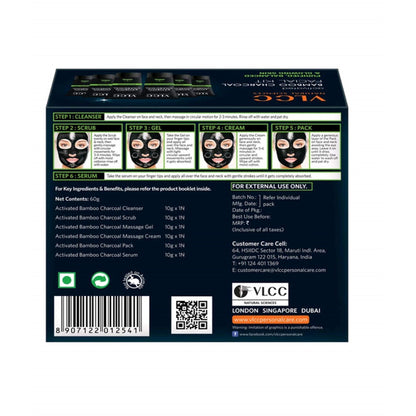 VLCC Activated Bamboo Charcoal Facial Kit, 60 g