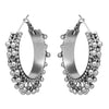 Silver-Plated Alloy Silver Hoop Earrings - The Pari - Distacart