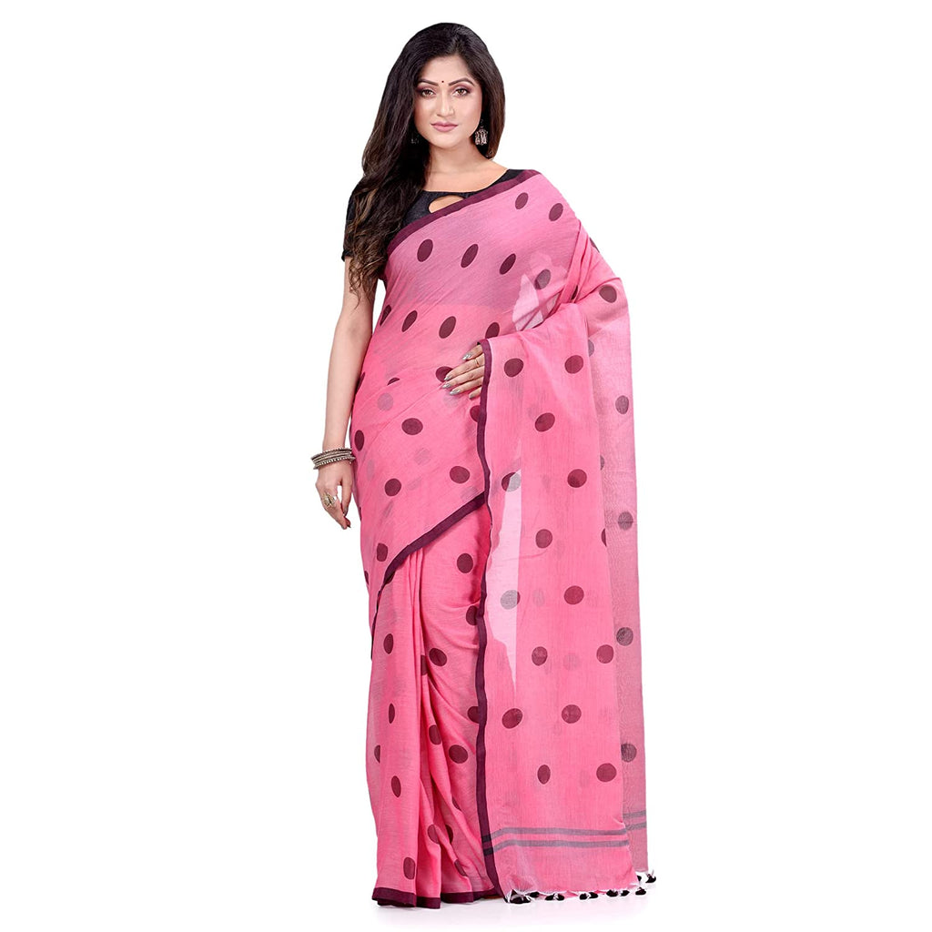 Buy Blue Colour Bengal Handloom Cotton Saree(Without Blouse)MC250739 |  www.maanacreation.com