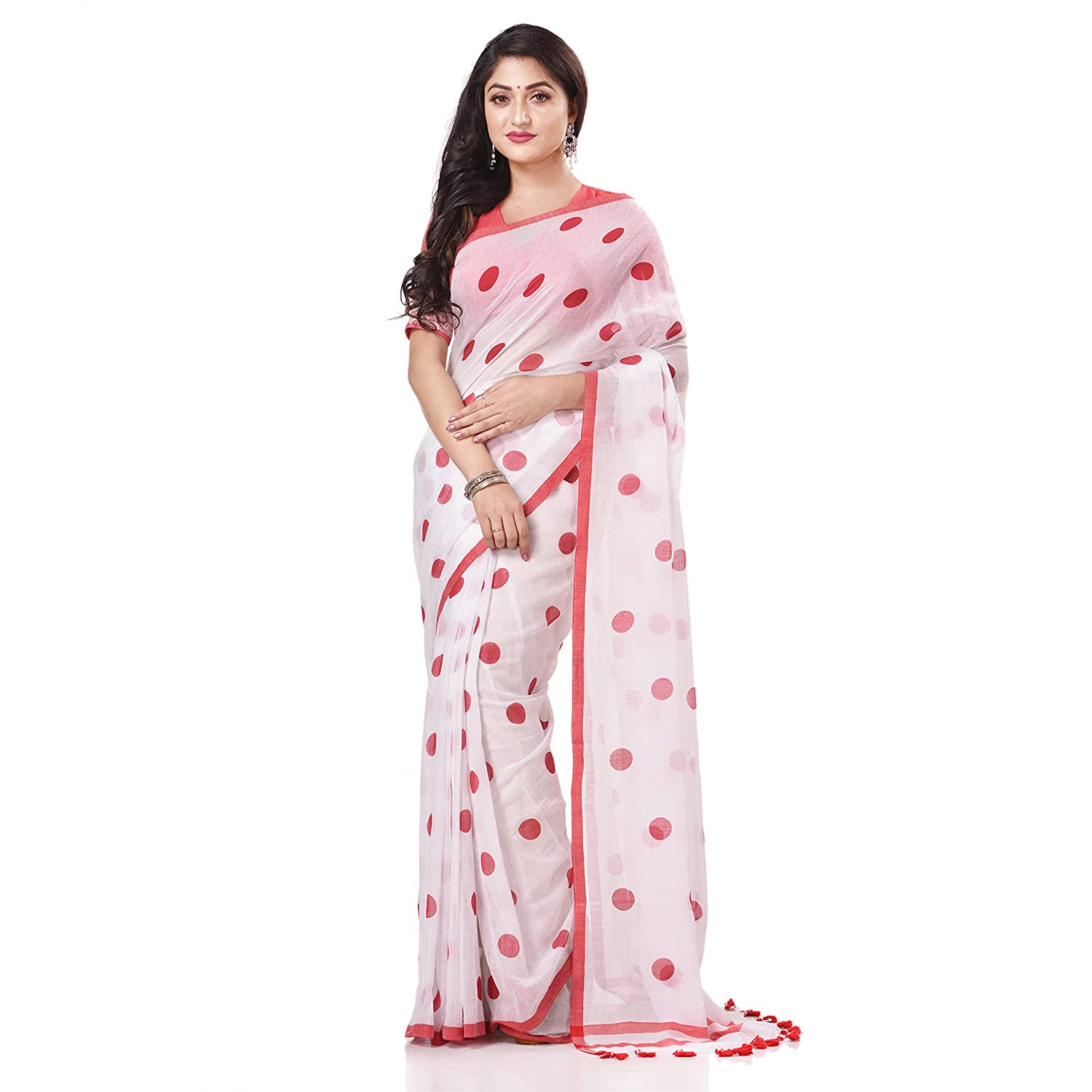 Desh Bidesh Women's Traditional Soft Mulmul Bengal Handloom Pure Cotton Saree - Distacart