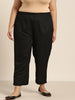 Juniper Women Black Rayon Flex Solid Slim Fit Pant/Slim Pant - Distacart