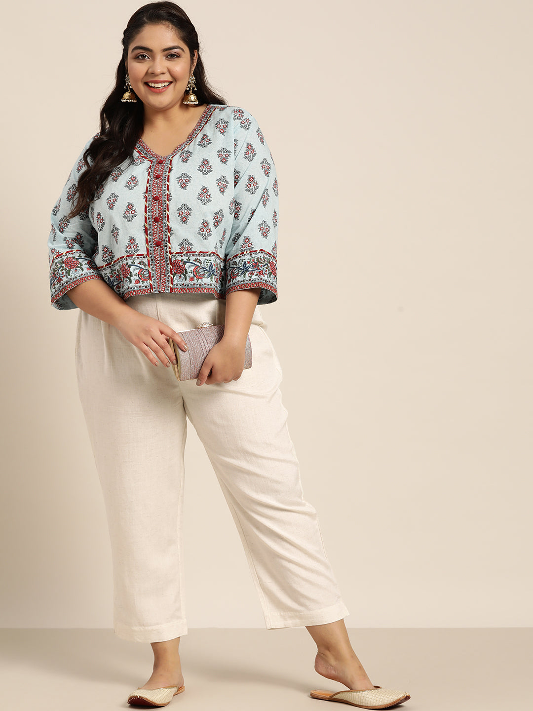 Juniper Women Ivory Rayon Flex Solid Slim Fit Pant/Slim Pant - Distacart