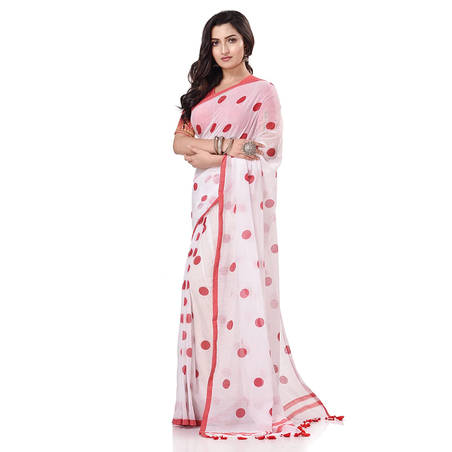 Desh Bidesh Women's Traditional Soft Mulmul Bengal Handloom Pure Cotton Saree - Distacart