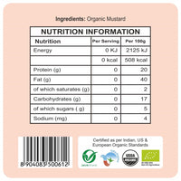 Thumbnail for 24 Mantra Organic Mustard Seeds (Small) nutrtion Information