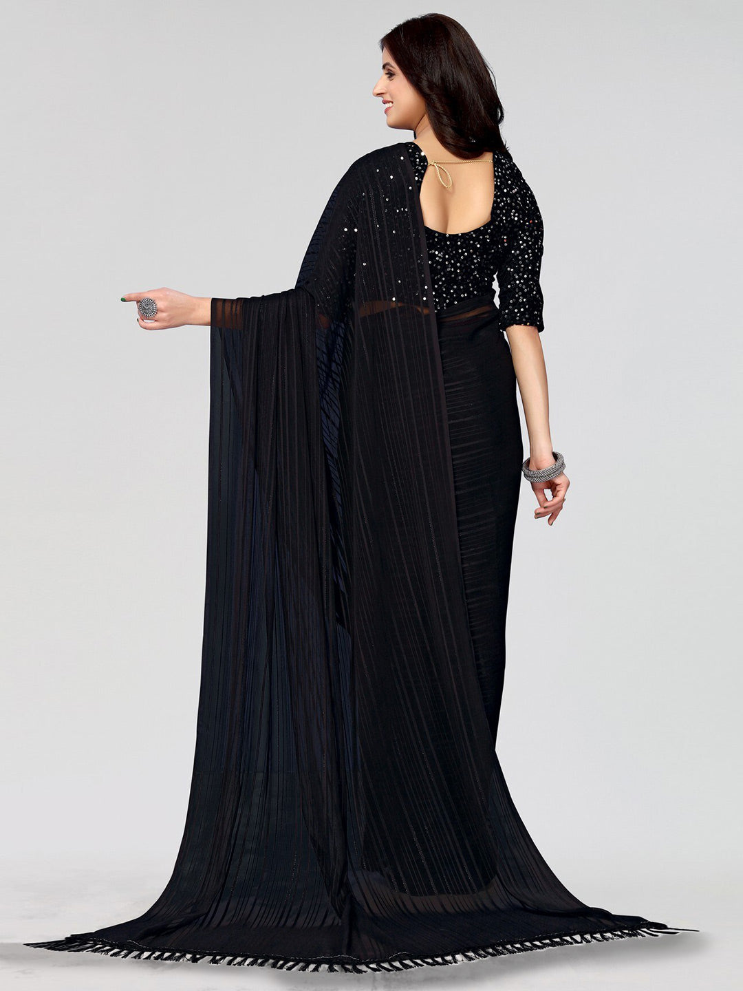 Kalini Striped Woven Design Saree - Distacart