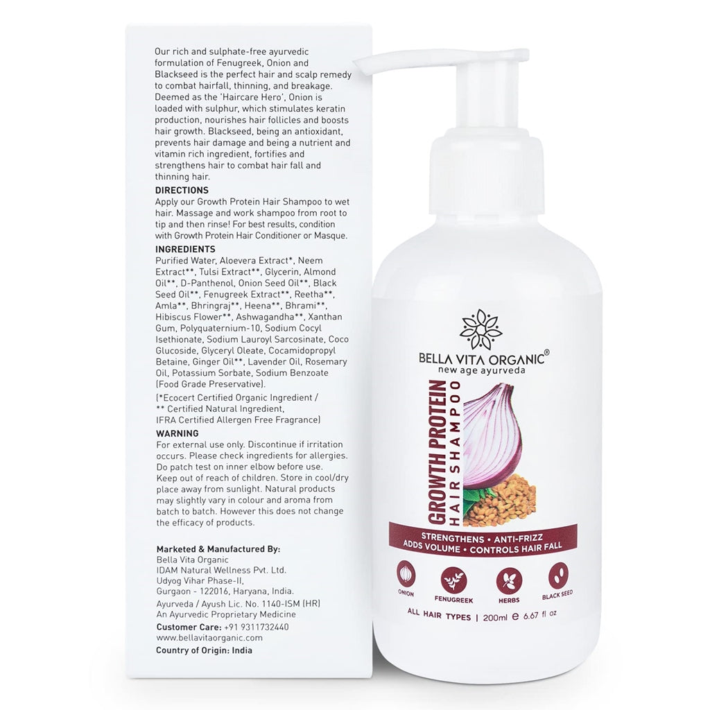 Bella Vita Organic Growth Protein Shampoo - Distacart