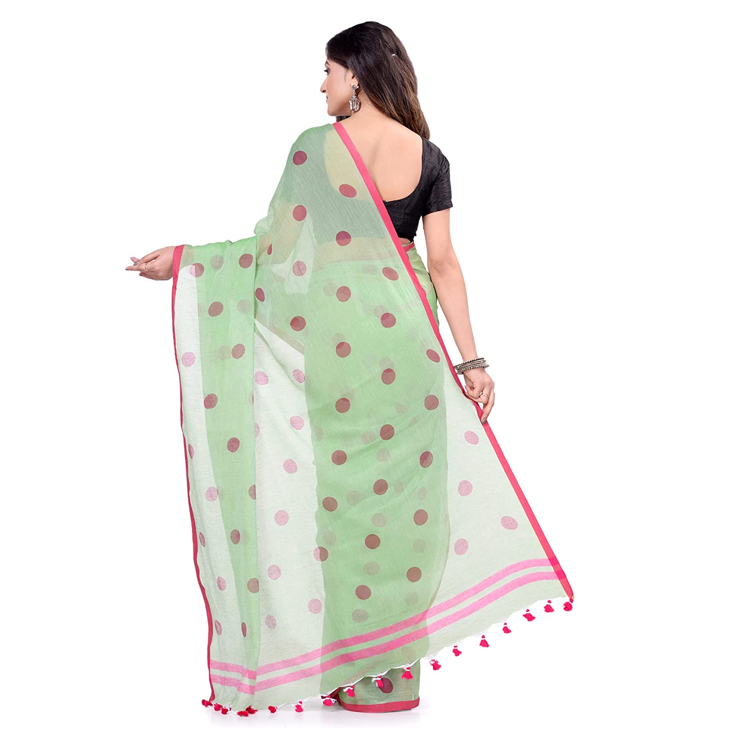 Desh Bidesh Women's Traditional Soft Mulmul Bengal Handloom Pure Cotton Saree - Distacart