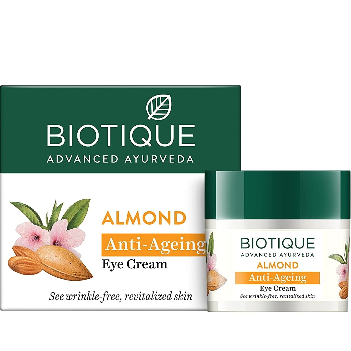 Biotique Advanced Ayurveda Bio Almond Soothing & Nourishing Eye cream - Distacart
