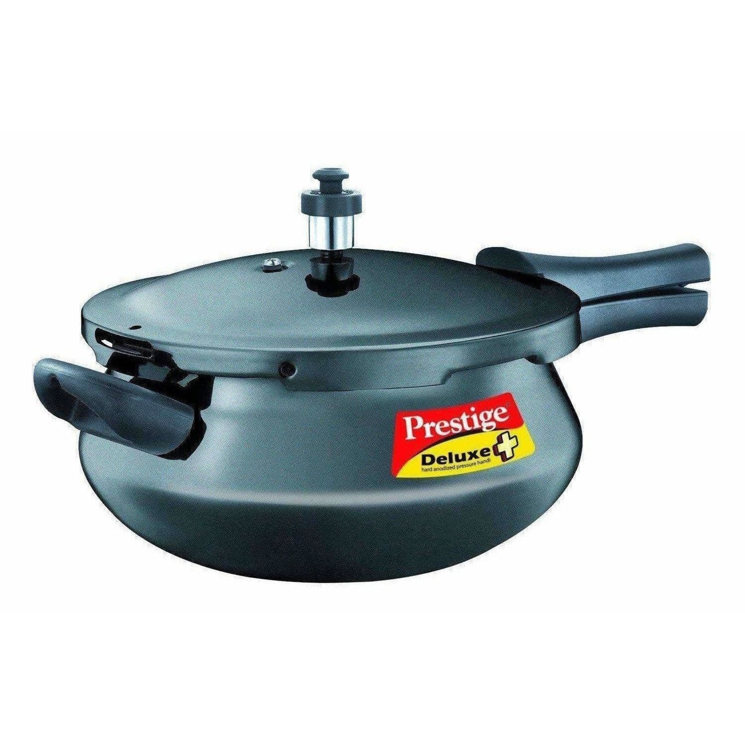 Black Color - Prestige Deluxe Plus Junior Induction Base Hard Anodized Pressure Handi - Distacart