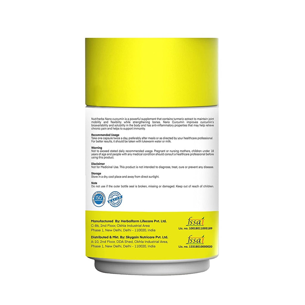 Nutriherbs Nano Curcumin Capsules - Distacart