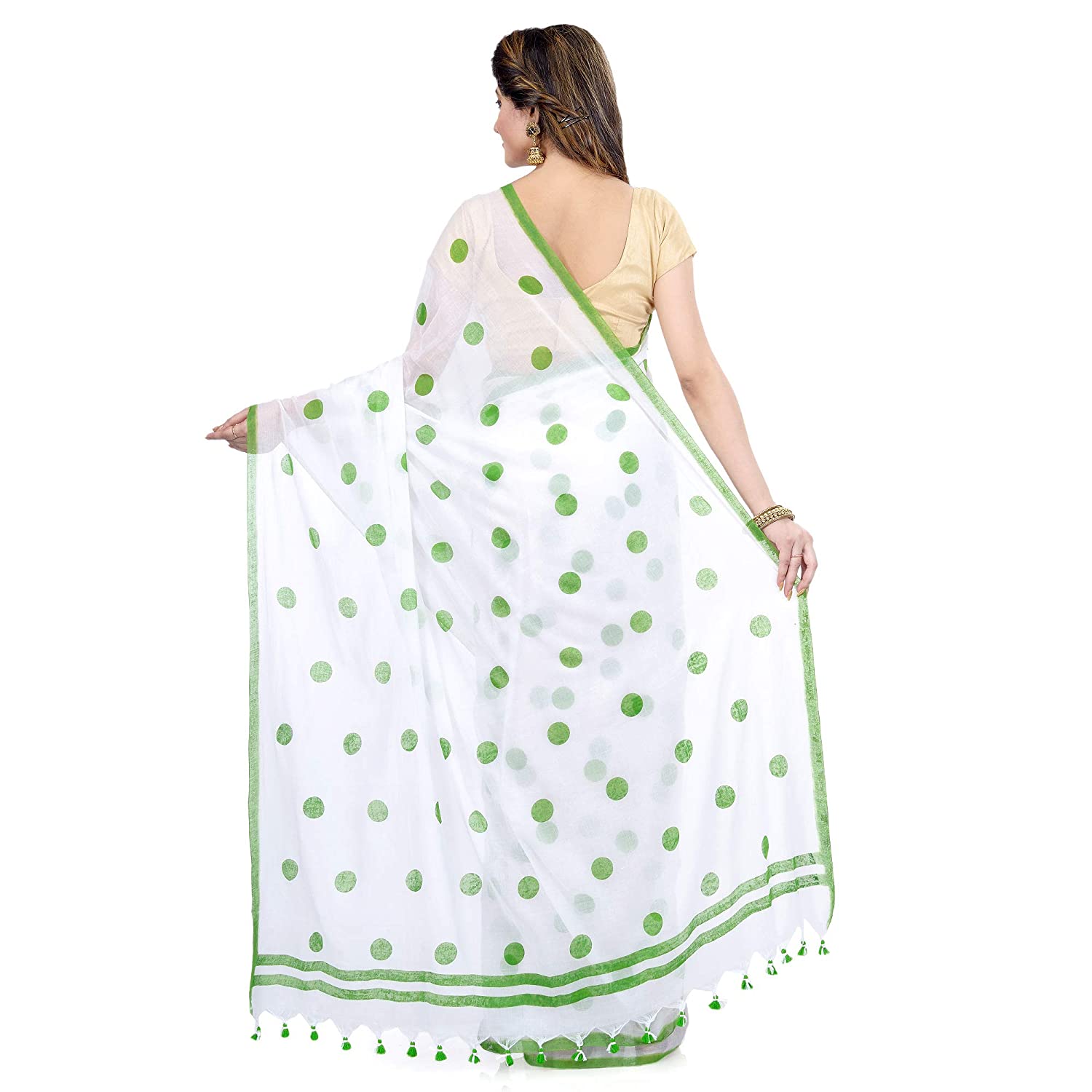 Desh Bidesh Women's Traditional Soft Mulmul Bengal Handloom Pure Cotton Saree - Distacart