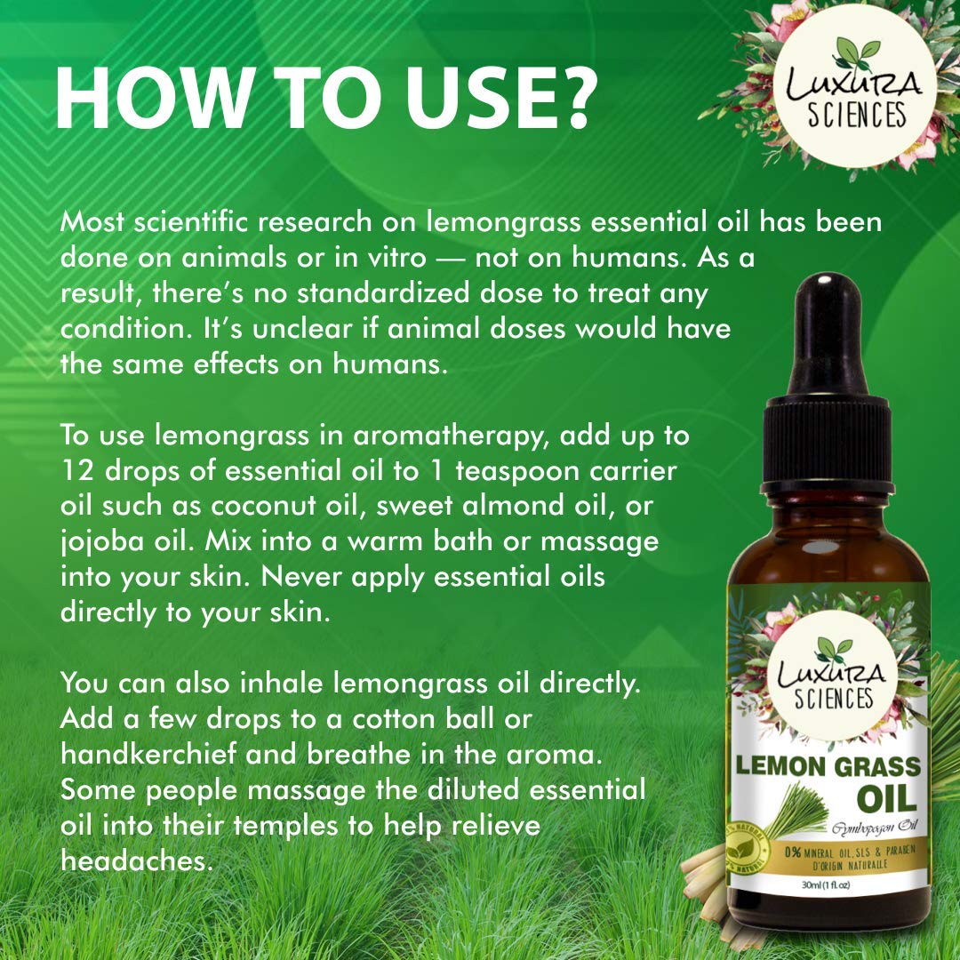 Luxura Sciences Lemon Grass Essential Oil - Distacart