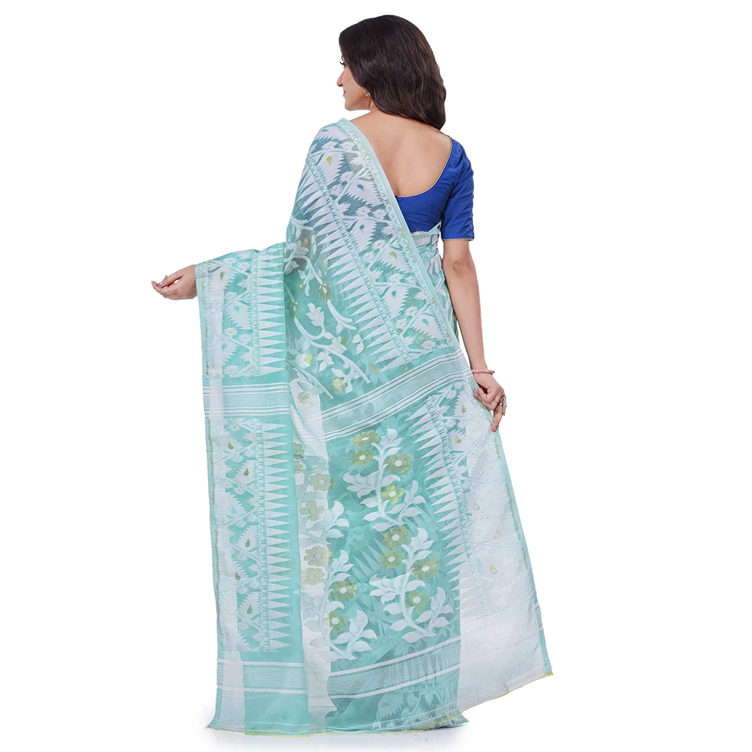 Desh Bidesh Bengal Cotton Tant Women's Bengal Handloom Tant Soft Dhakai Jamdani Cotton Saree Whole Body Design - Distacart