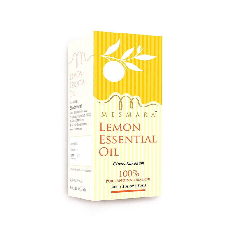 MESMARA Lemon Essential Oil, Lightens the Skin, Boosts Hair Growth, 100% Herbal, 15ml