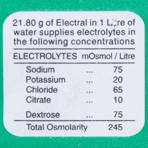 Electral Powder | Electral Oral Rehydration ORS Based on W.H.O Formula