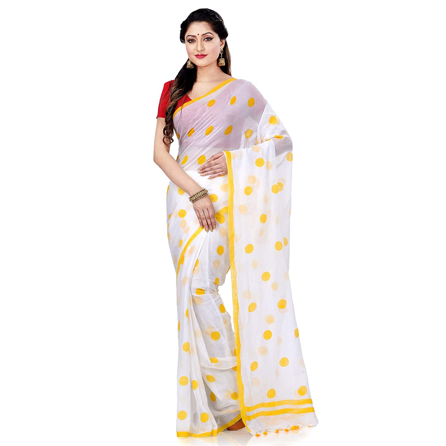 Desh Bidesh Women's Traditional Soft Mulmul Bengal Handloom Pure Cotton Saree - Distacart