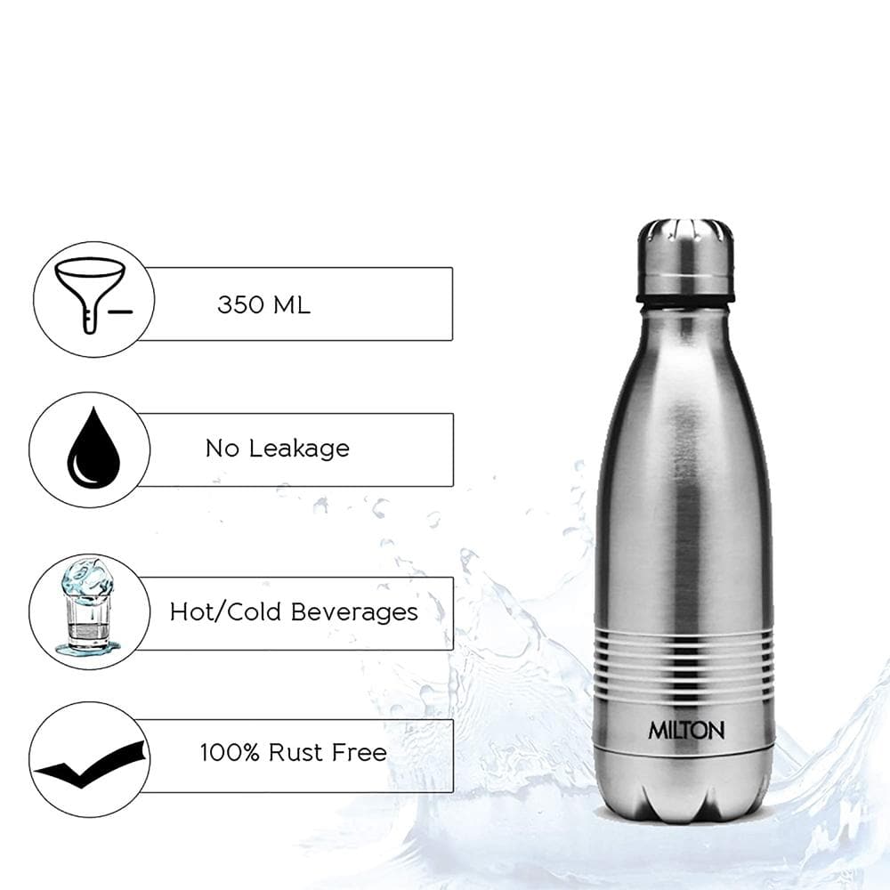 Milton steel Hot & Cold Bottle,350 ml - Distacart