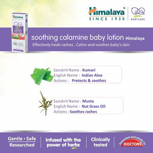 Himalaya Herbals - Soothing Calamine Baby Lotion Ingredients 
