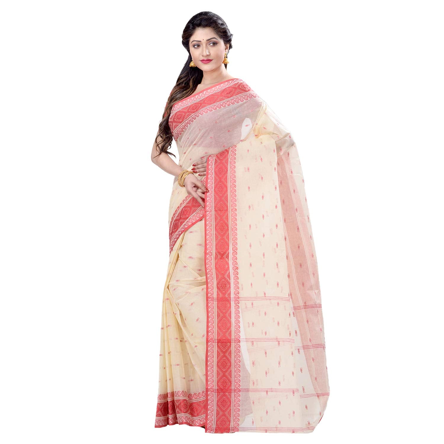 Desh Bidesh Women's Tant Cotton Saree Without Blouse Piece - Distacart