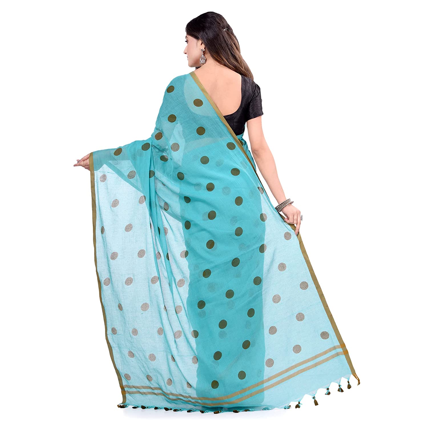 Desh Bidesh Women's Traditional Soft Mulmul Bengal Handloom Pure Cotton Saree - Distacart