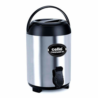 Cello Thunder Stainless Steel Flask, 4 Litres, Black - Distacart