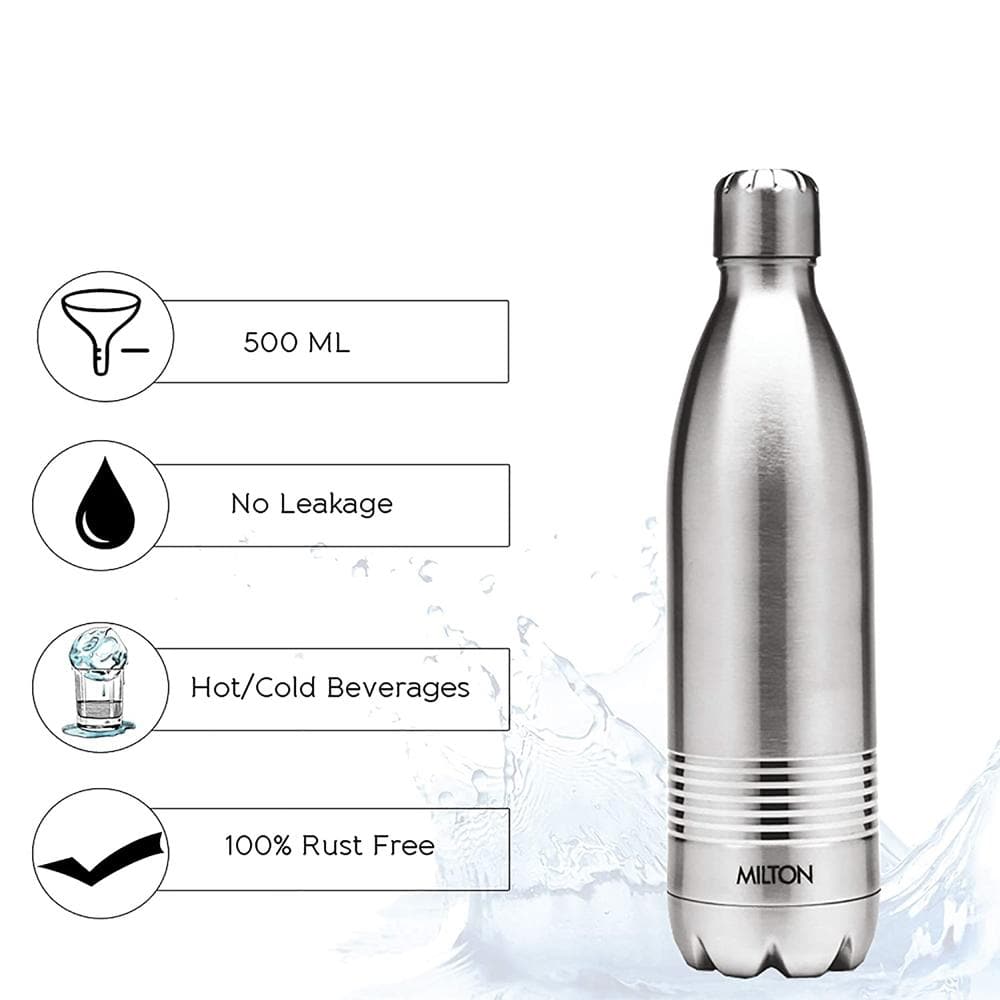 Milton steel Hot & Cold Bottle,500 ml - Distacart