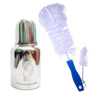 Goodmunchkins Stainless Steel Baby Feeding Bottle 304 Grade for Infants/Toddlers with Bottle Cleaning Brush-150ml - Distacart